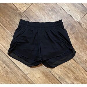 ATHLETA Mesh Racer Run Mid Rise Shorts Black Size XXS